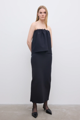 Dagmar SS26 - Rouched tube top - Black