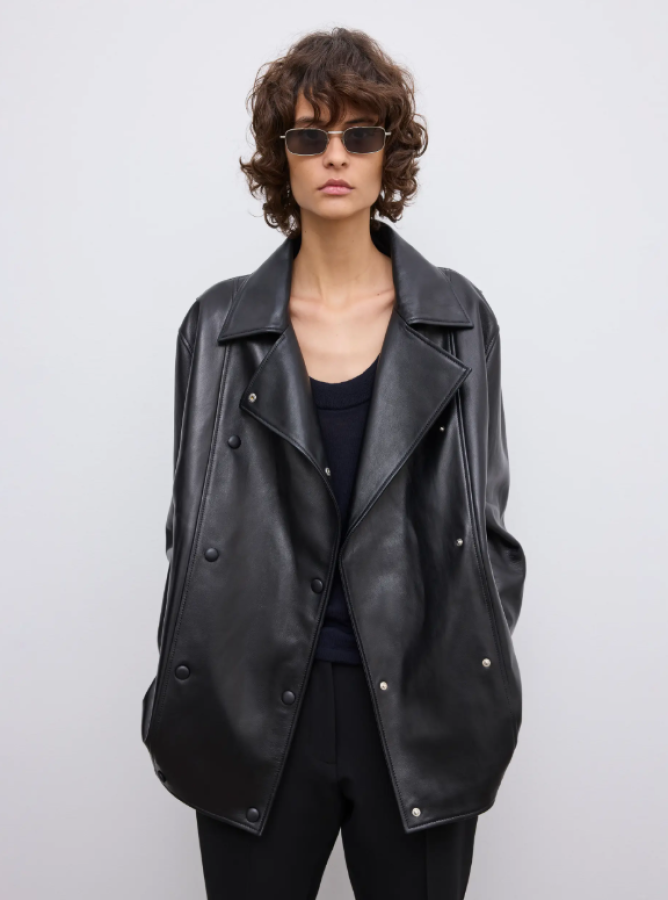 Dagmar SS26 - Db leather jacket - Black