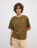 Dagmar SS2 - Knot t-shirt - Dark Olive Green
