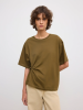 Dagmar SS2 - Knot t-shirt - Dark Olive Green