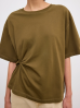 Dagmar SS2 - Knot t-shirt - Dark Olive Green
