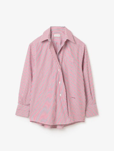 Dagmar SS26 - Asymmetric shirt - Red Stripe