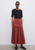 Dagmar SS26 - Cotton  maxi skirt - mahogny red