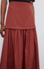 Dagmar SS26 - Cotton  maxi skirt - mahogny red