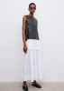 Dagmar SS26 - Cotton maxi skirt - White
