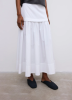Dagmar SS26 - Cotton maxi skirt - White