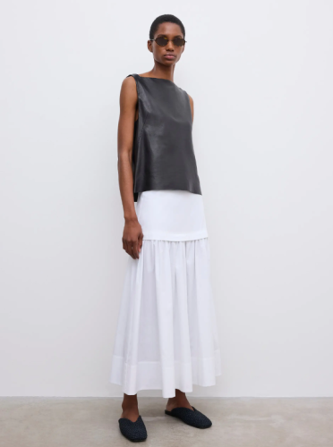 Dagmar SS26 - Cotton maxi skirt - White