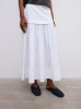 Dagmar SS26 - Cotton maxi skirt - White