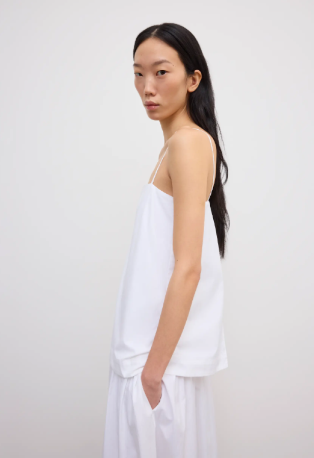 Dagmar SS26 - Cotton strap dress - White
