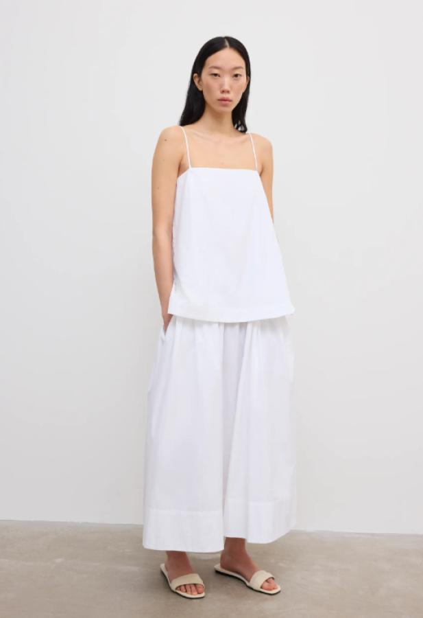 Dagmar SS26 - Cotton strap dress - White