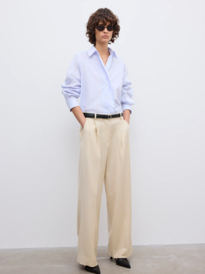Dagmar SS26 - Cropped shirt - Light Blue