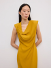 Dagmar SS26 - Draped maxi dress - Golden Yellow