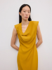 Dagmar SS26 - Draped maxi dress - Golden Yellow