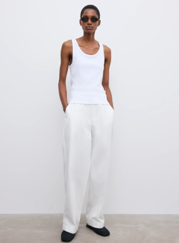 Dagmar SS26 - Fitted rib tank top - White