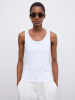 Dagmar SS26 - Fitted rib tank top - White