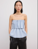 Dagmar SS26 - Sculpted tube top - Dove blue