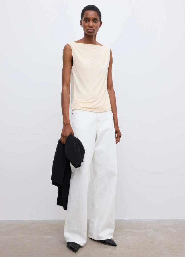 Dagmar SS26 - Square neck top - Cream white