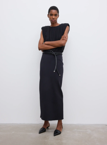 Dagmar SS26 - Stretch jersey skirt - Black