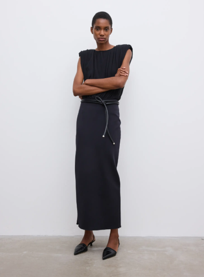 Dagmar SS26 - Stretch jersey skirt - Black