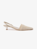 Dagmar SS26 - Suede slingback - Chalk beige