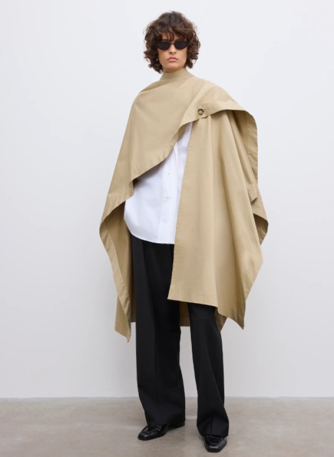Dagmar SS26 - Trench cape - Khaki Beige