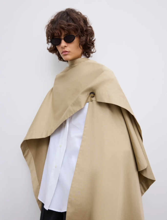 Dagmar SS26 - Trench cape - Khaki Beige