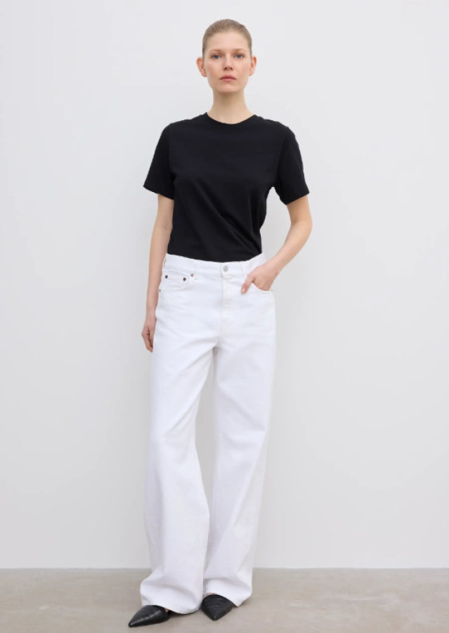 Dagmar SS26 - Baggy fit denim - White