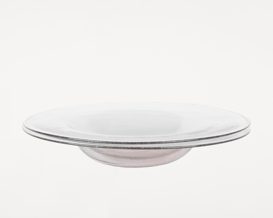 FRAMA - ISLE GLASS SHALLOW BOWL SET OF TWO | LIGHT SMOKE