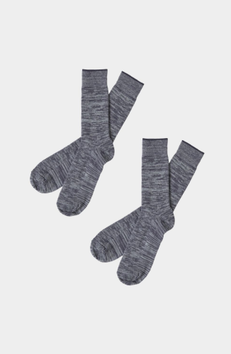 FUB AW24 - 2-Pack Melange Socks - dusty violet/ice