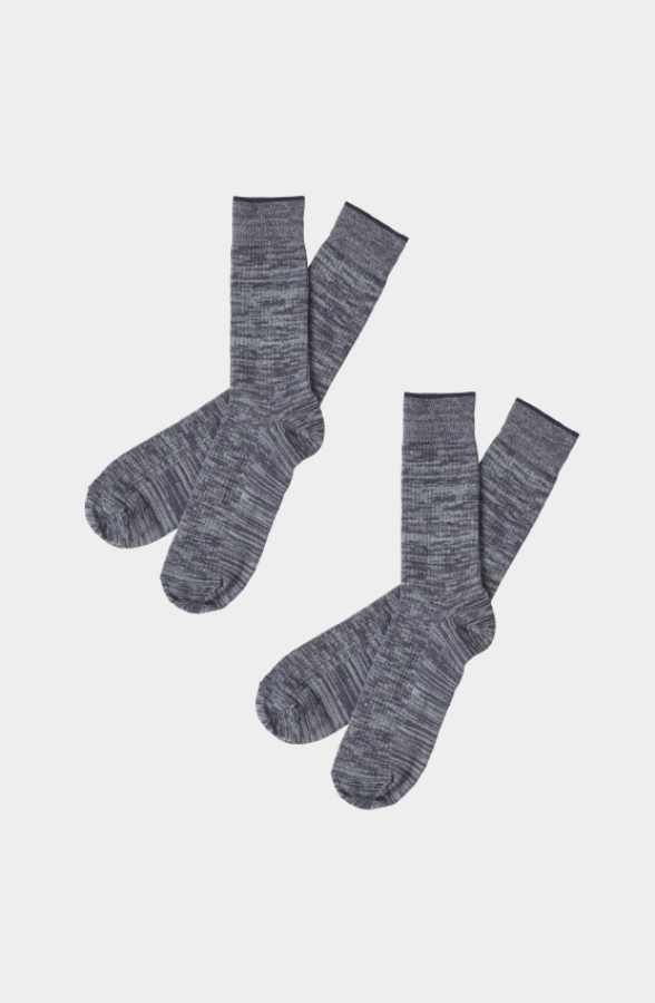 FUB AW24 - 2-Pack Melange Socks - dusty violet/ice