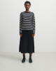 FUB AW24 - Striped Blouse - dark navy/ecru