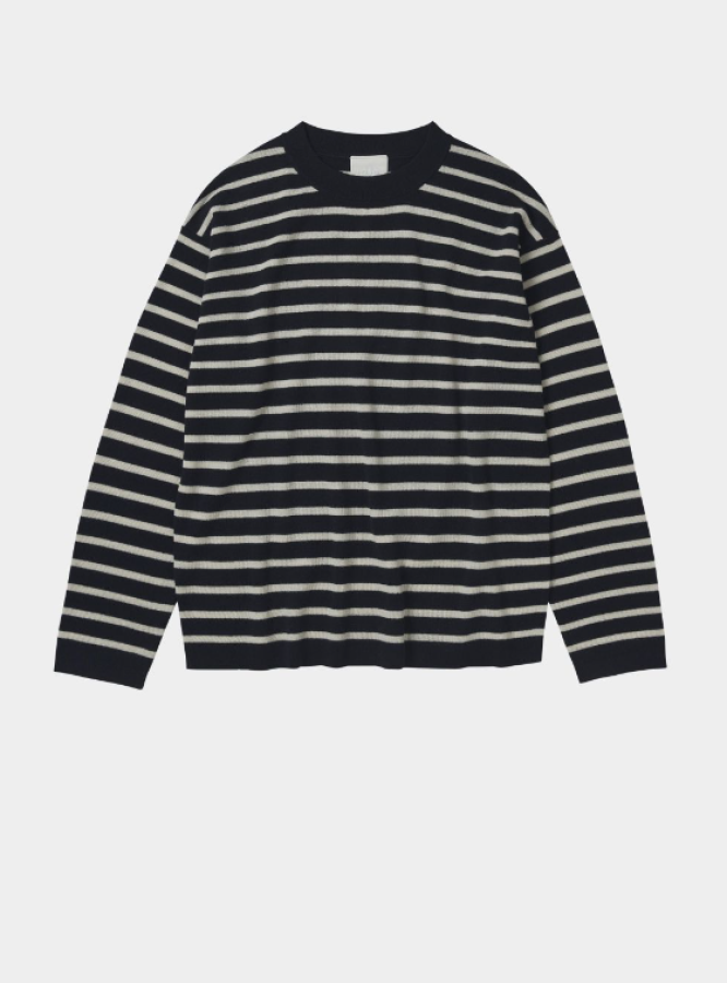 FUB AW24 - Striped Blouse - dark navy/ecru