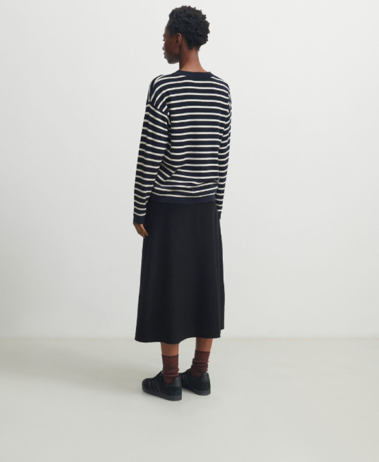 FUB AW24 - Striped Blouse - dark navy/ecru