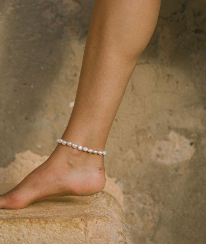 HERMINA ATHENS - Oval Pearl Anklet