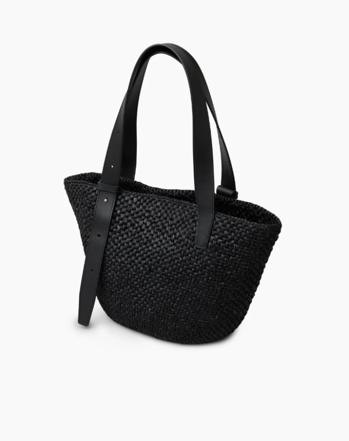LIE STUDIO PF25 -The Bianca Raffia Bag Small - Color | Black raffia