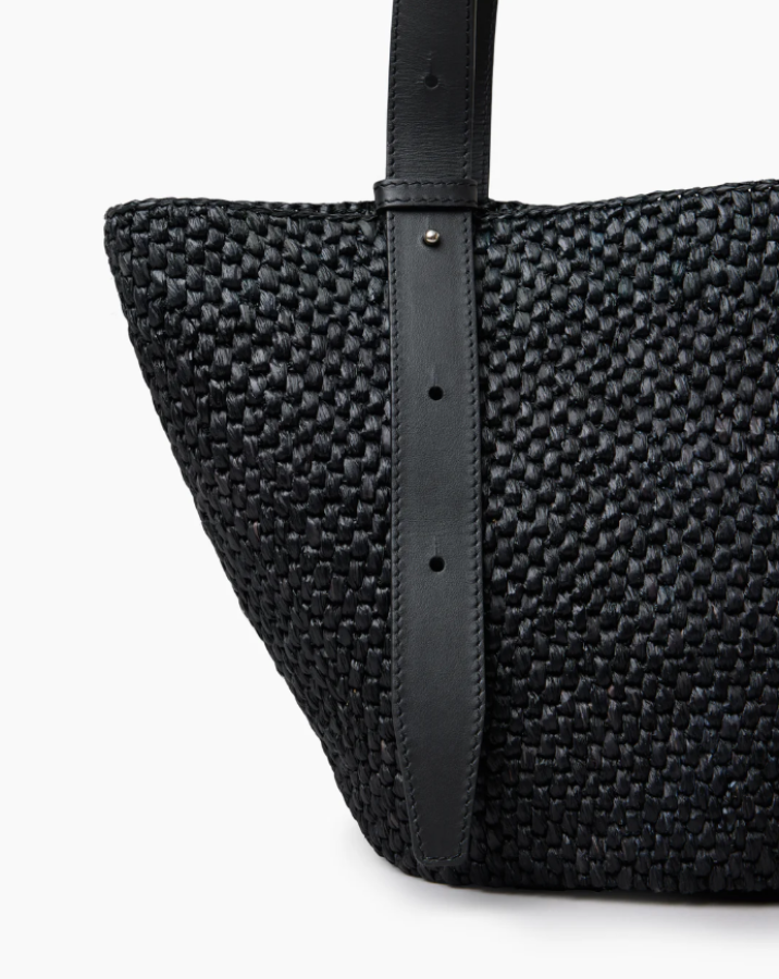 LIE STUDIO PF25 -The Bianca Raffia Bag Small - Color | Black raffia