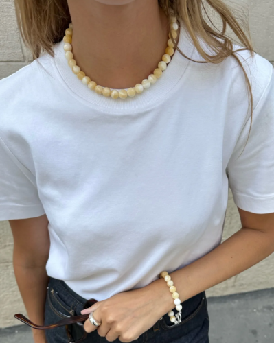 LIE STUDIO PF25 -The Mary Necklace - Color | Beige Topaz