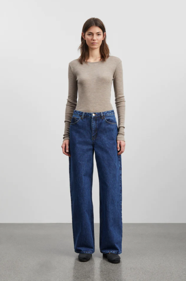 Skall Studio AW23 - Wide leg jeans - Mid blue denim