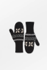 Skall Studio AW24 - Elin mittens - Black/Grey jacquard