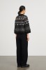 Skall Studio AW24 - Leonora cardigan - Black/Grey jacquard