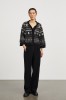 Skall Studio AW24 - Leonora cardigan - Black/Grey jacquard