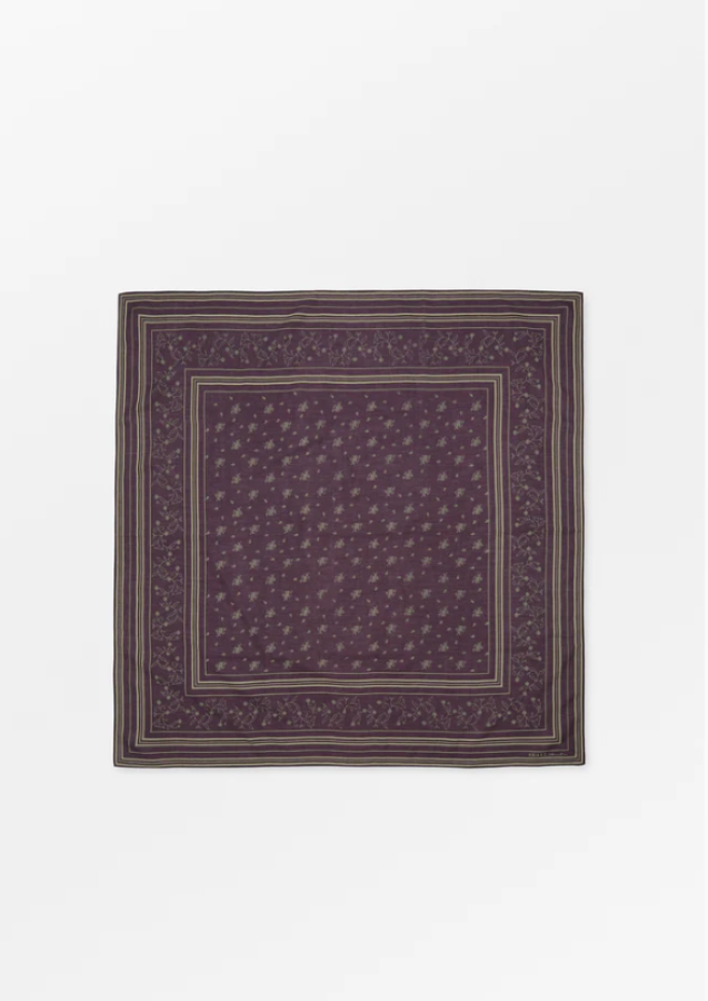 Skall Studio AW24 - Skall classic scarf 90x90 -  Violet/Oatmeal