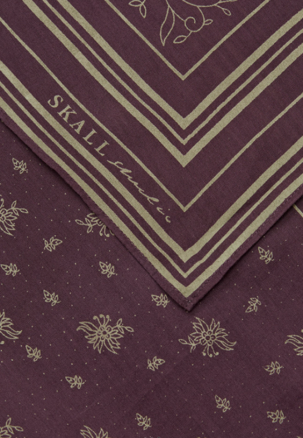 Skall Studio AW24 - Skall classic scarf 90x90 -  Violet/Oatmeal