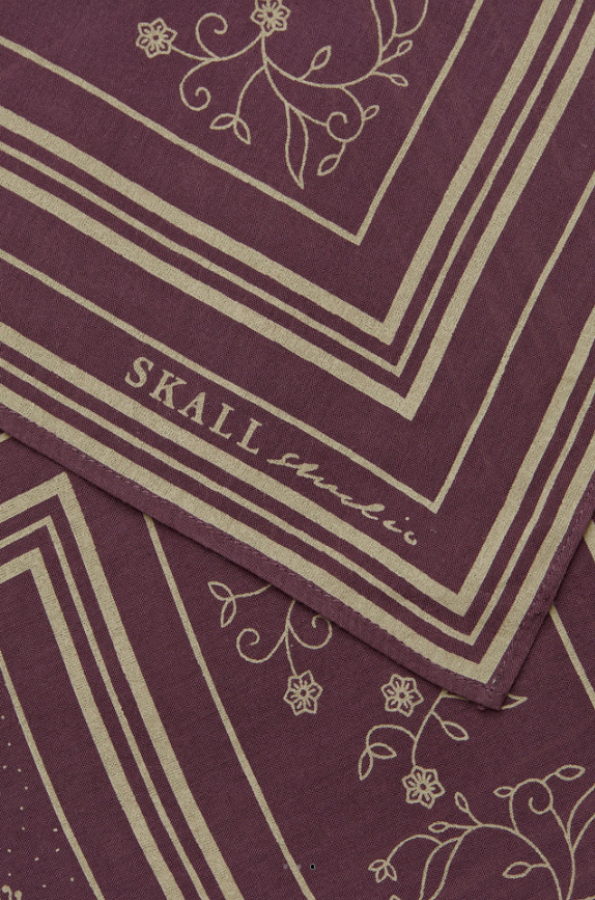 Skall Studio AW24 - Skall classic scarf 90x90 -  Violet/Oatmeal