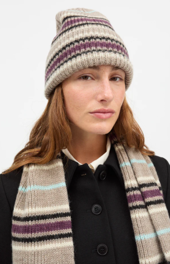 Skall Studio PS26 - Laura beanie - Brown mélange/Multi Skall Studio PS26 - Laura beanie - Brown mélange/Multi